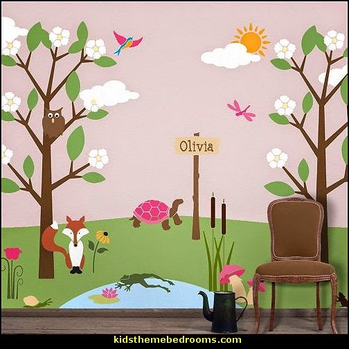forest theme bedrooms - woodland forest theme bedroom fairies decor - fairy room decor - woodland nursery decor - woodland animal decorations - fairy woodland bedrooms - deer wall mural - snow white themed bedroom decorating ideas