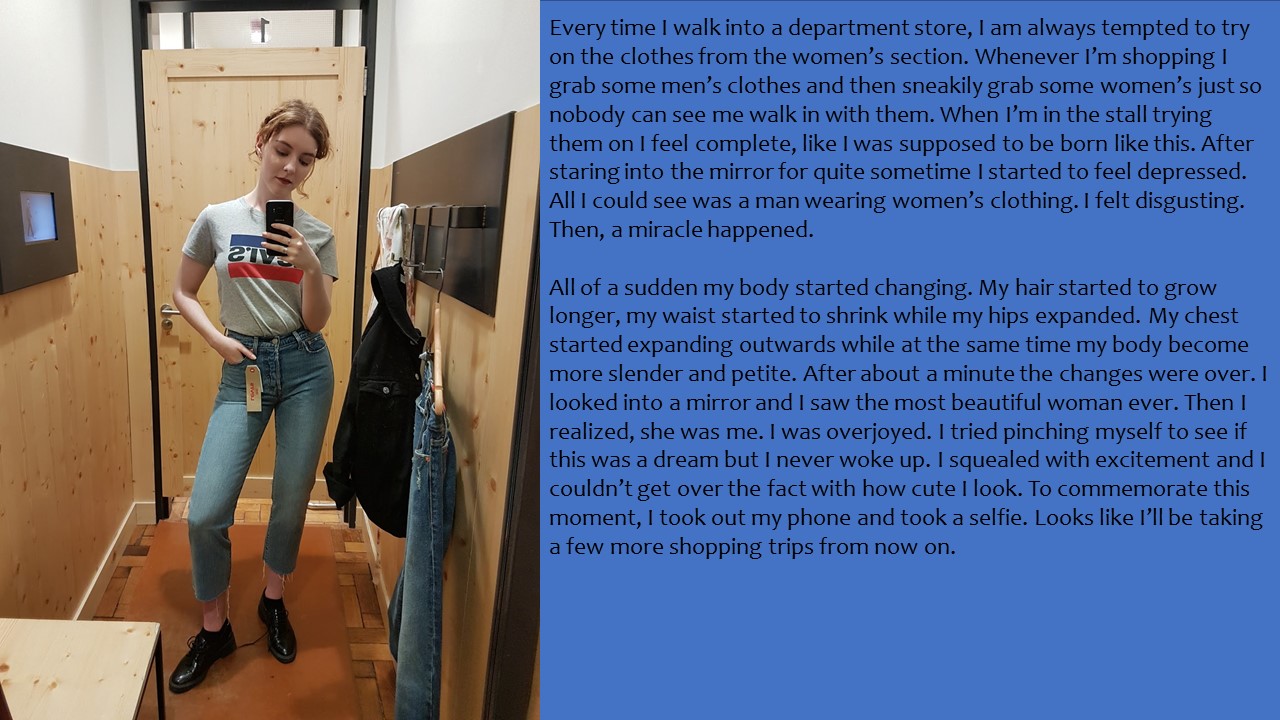 Swimsuit TG Captions Shopping