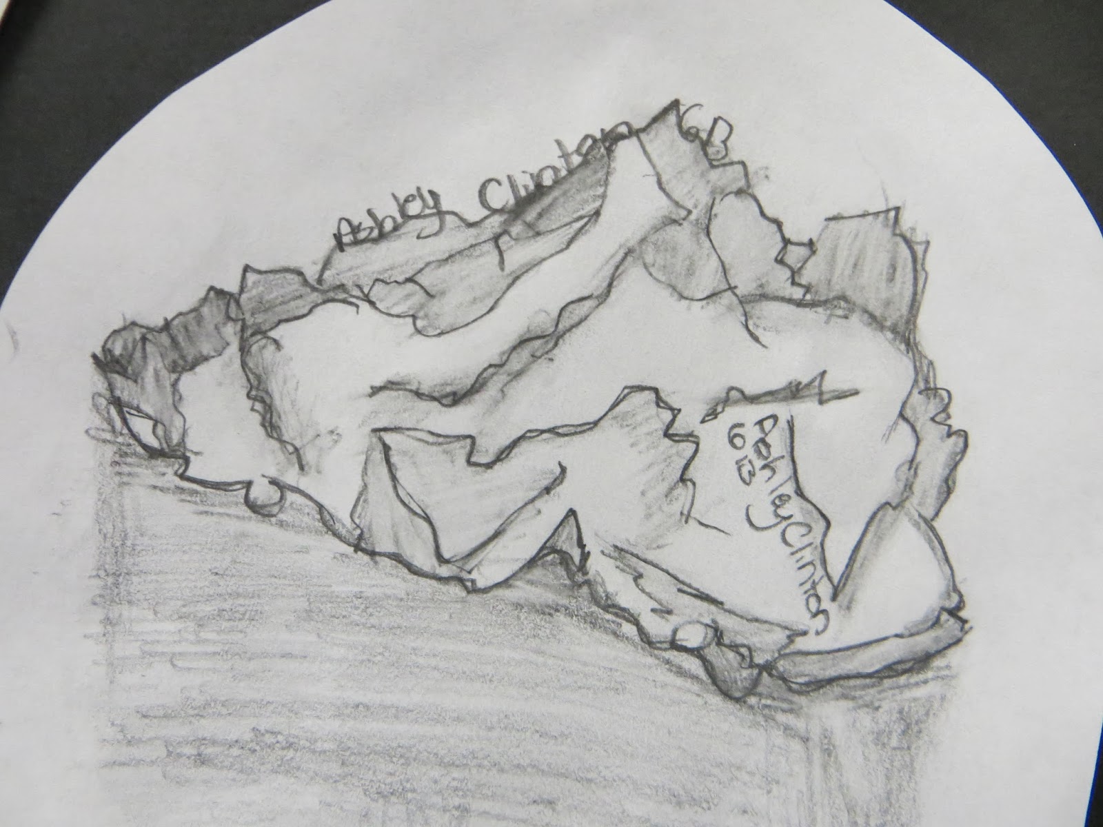 Shana's Art Room : Crumpled Paper Drawings