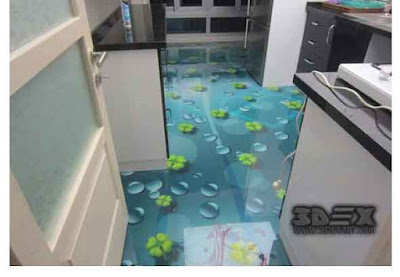 3D flooring design 3D epoxy floor coating for bathroom bedroom kitchen