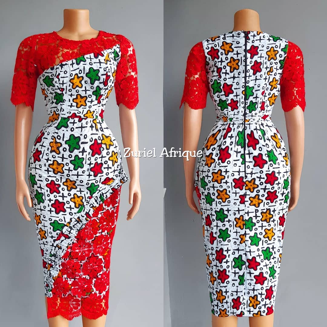 lace with ankara style