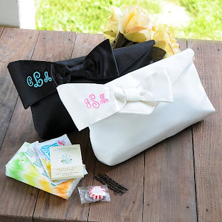 Personalized Bridesmaid Clutch with Survival Kit