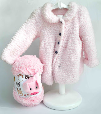 jersey de crochet rosa para bebé