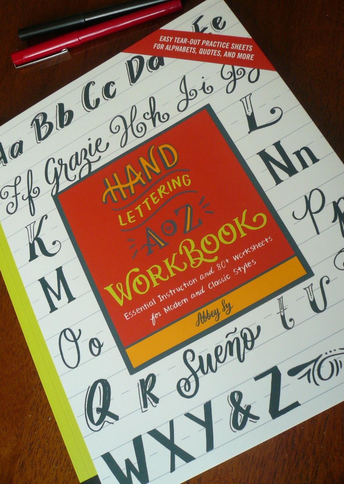 Handmade by Deb Hand Lettering A to Z Workbook Review