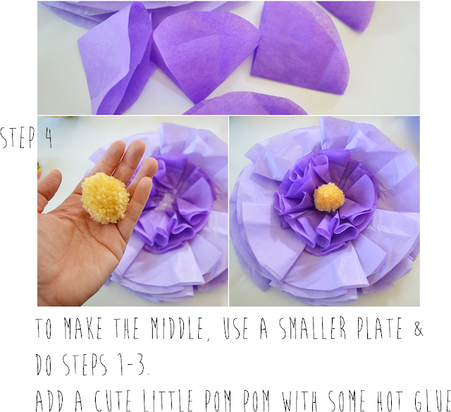 Two Shades of Pink: DIY Tissue Paper Wall Flowers