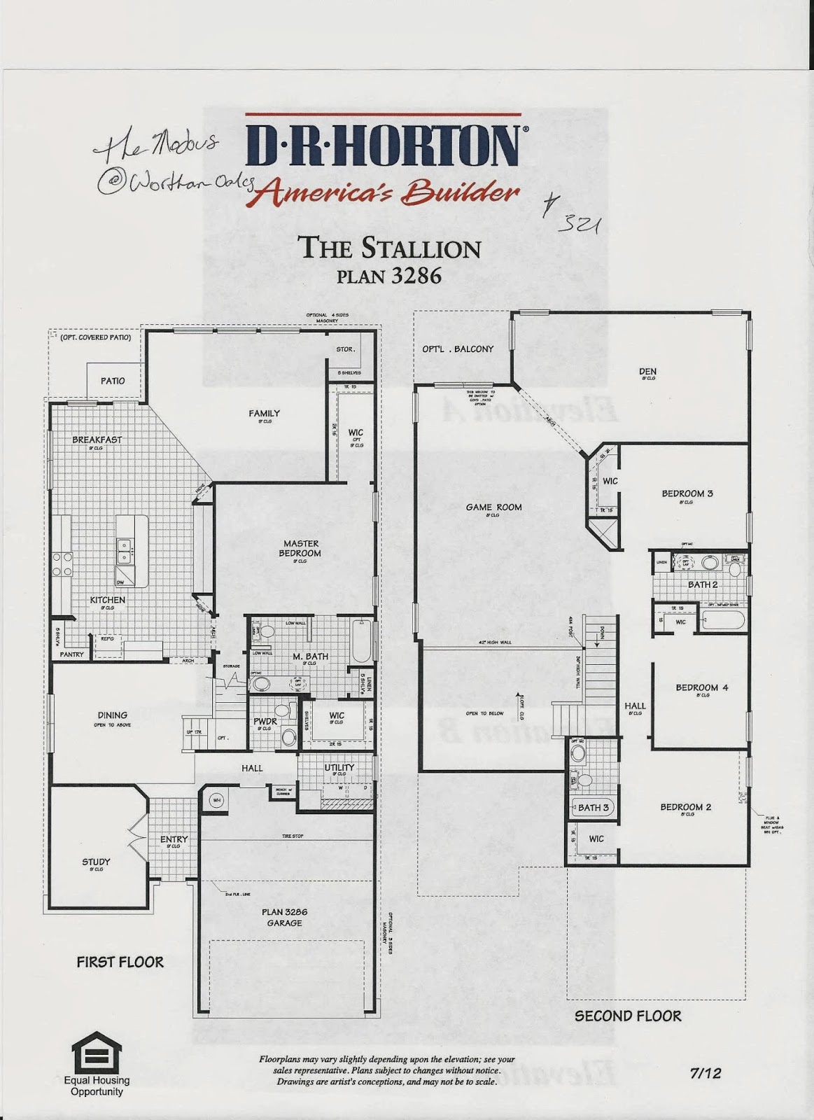 San Antonio Move DR Horton, Stallion plan, in Wortham Oaks