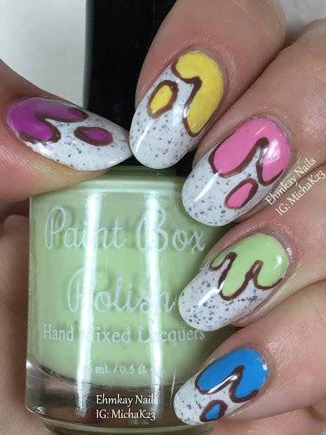ehmkay nails ice cream drip nail