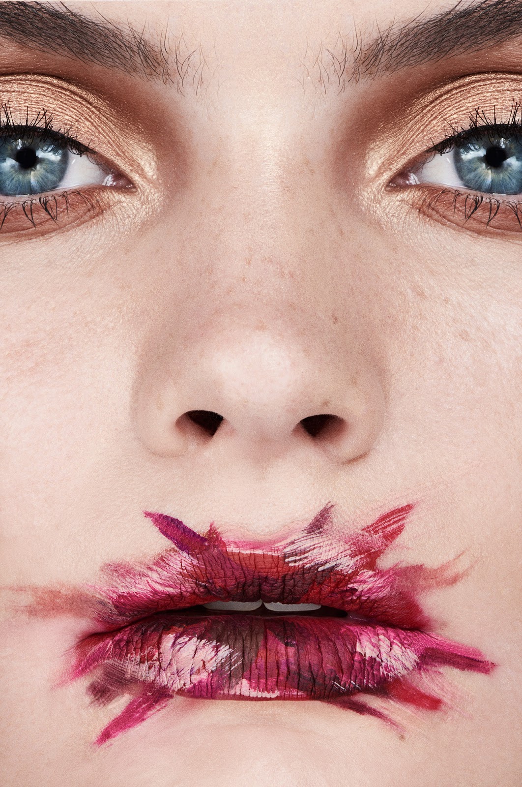 Tarte Cosmetics Photo Shoot with Model Caitlin Lawson- Smeared Lipstick ...