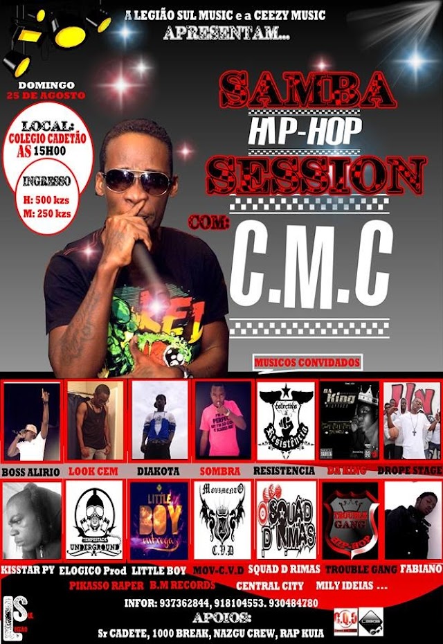 Samba Hip Hop Session com CMC e Amigos - Dia 25 de Agosto (Evento Hip Hop)