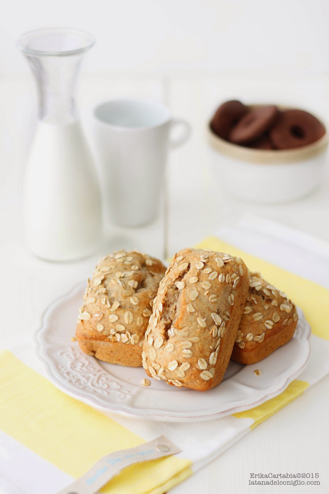 Piccoli banana bread vegani con farro e avena La tana del coniglio