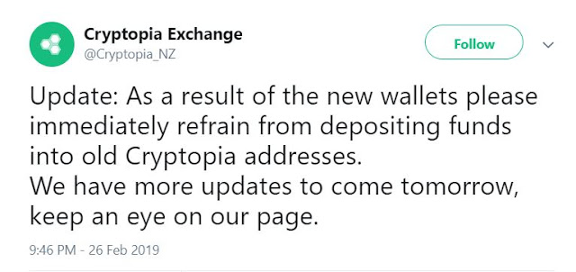 Cryptopia hack deposits