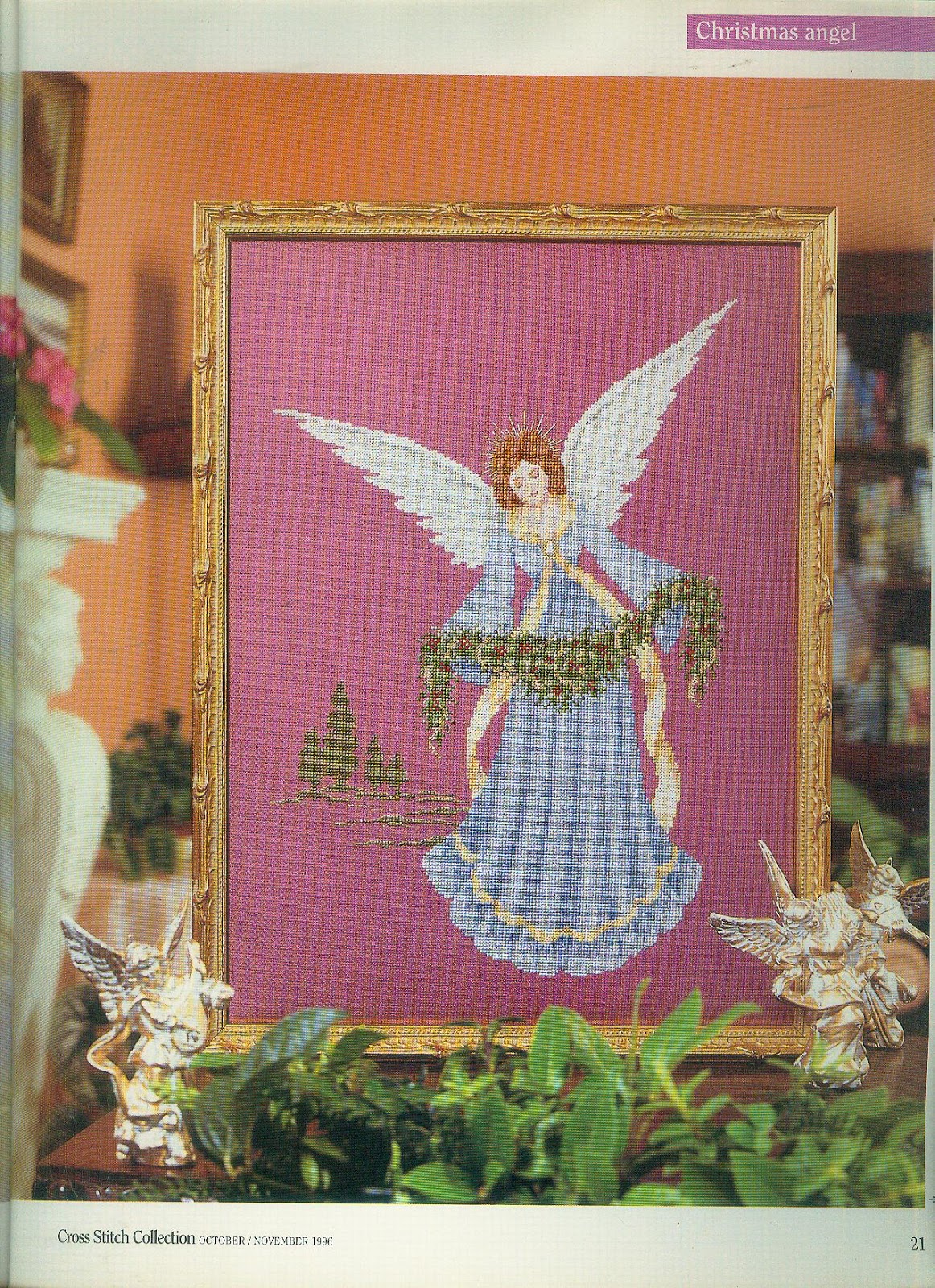 Collection 26. Отшив Крисмас ангелс 1992 года. 2005 Christmas Angel вышитые работы фото.