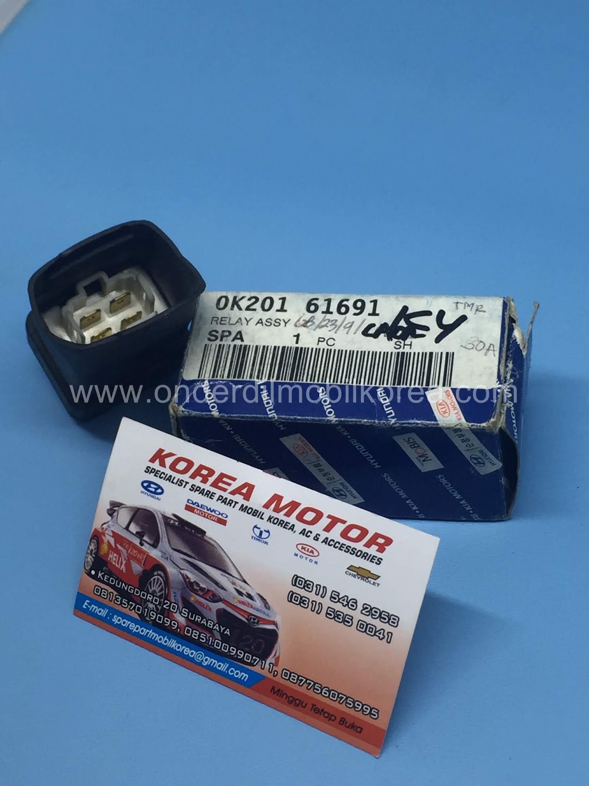 RELAY ASSY AC KAKI 4 TIMOR 0K20161691 ONDERDIL MOBIL KOREA