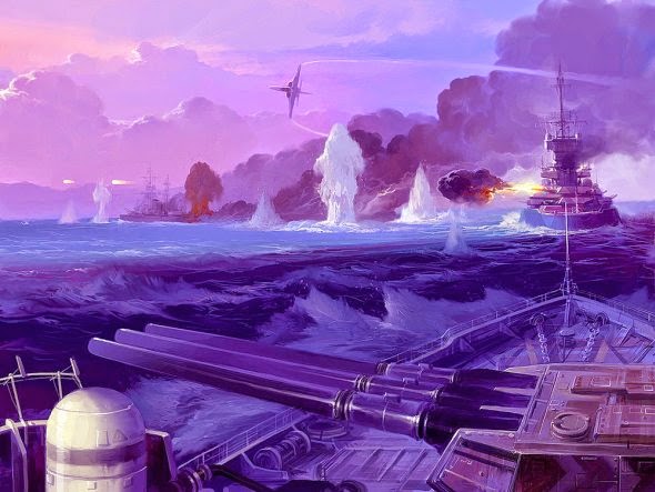 Jae-Cheol Park paperblue ilustrações paisagens cenários naves militares fantasia ficção científica