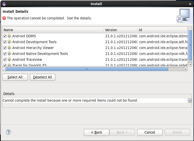 Android Problem: Eclipse cannot find lpgs.ga - Stack Overflow eclipse android development tools could not be found