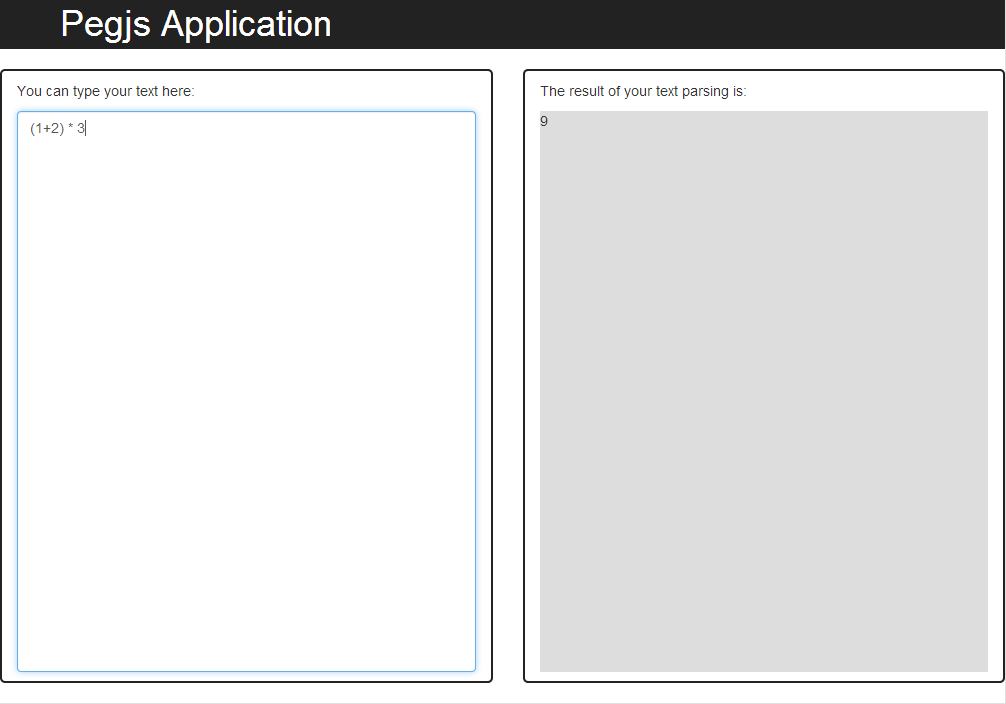 Dev Side Stories Using PEGJS parser as client side parser