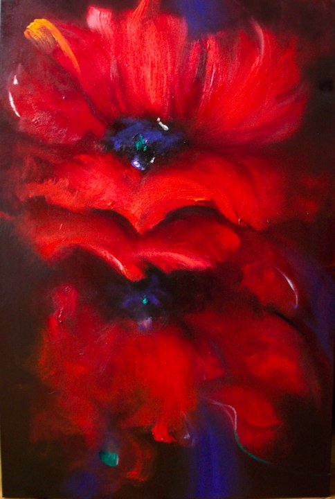 Victoria Montesinos | Mexican Impressionist Floral's painter | Waiting for Mr. Butterfly