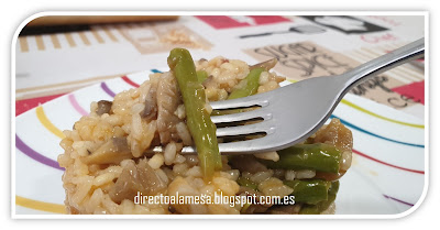 Arroz Con Setas Y Espárragos Trigueros
