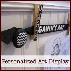 personalized childs art display