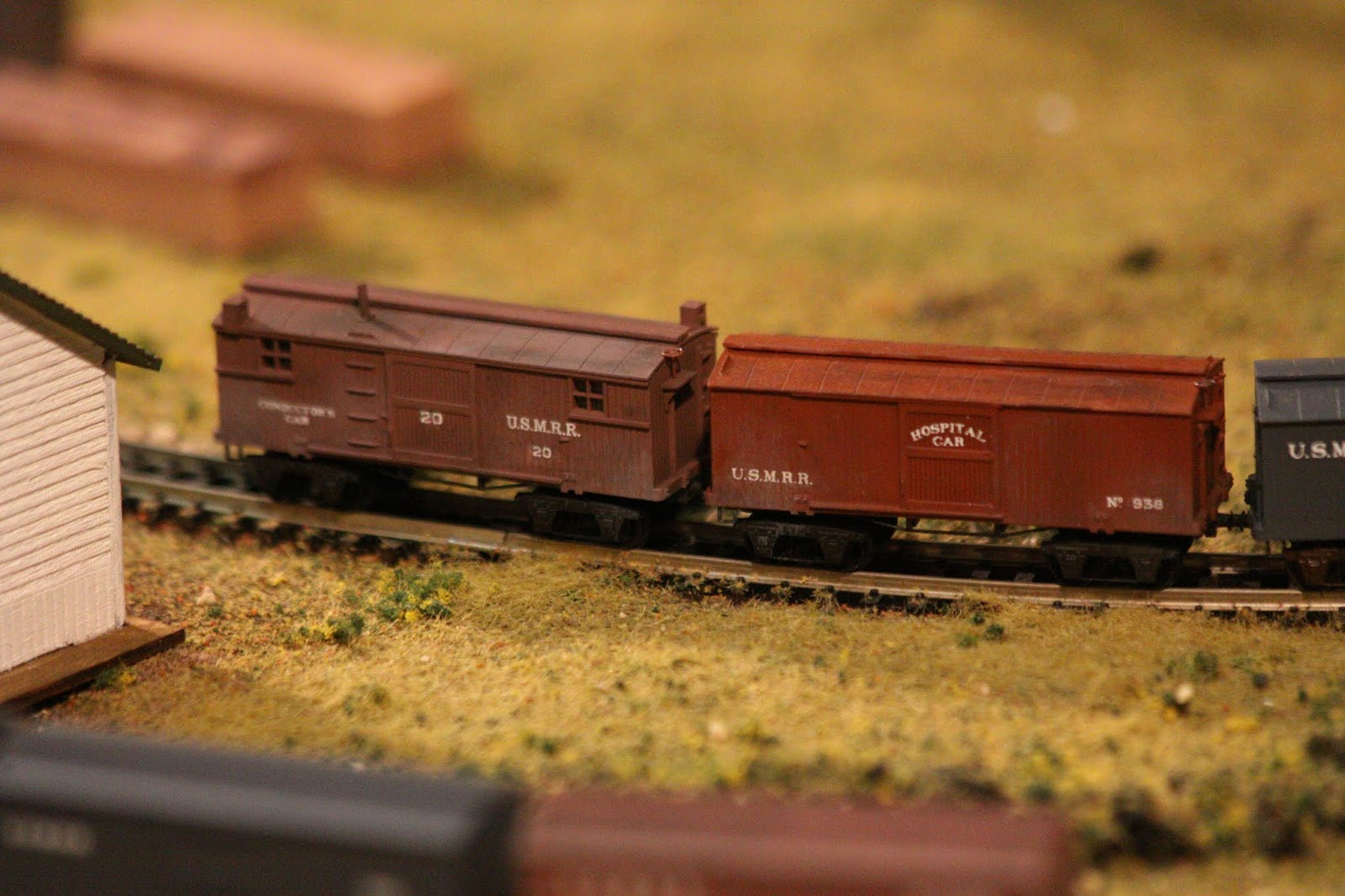 Civil War Trains in N Scale Weathering the freight cars and more photos