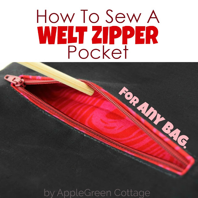 Learn how to sew a welt zipper pocket on any bag (the one you'll want to use everywhere from now on!) Adding a zipper pocket makes your bag way more useful, and any bag pattern can be modified to fit an additional one. Take a look into this beginner friendly sewing tutorial and learn in minutes how to add a welt zipper pocket either to the outside or to the inside of a bag. 