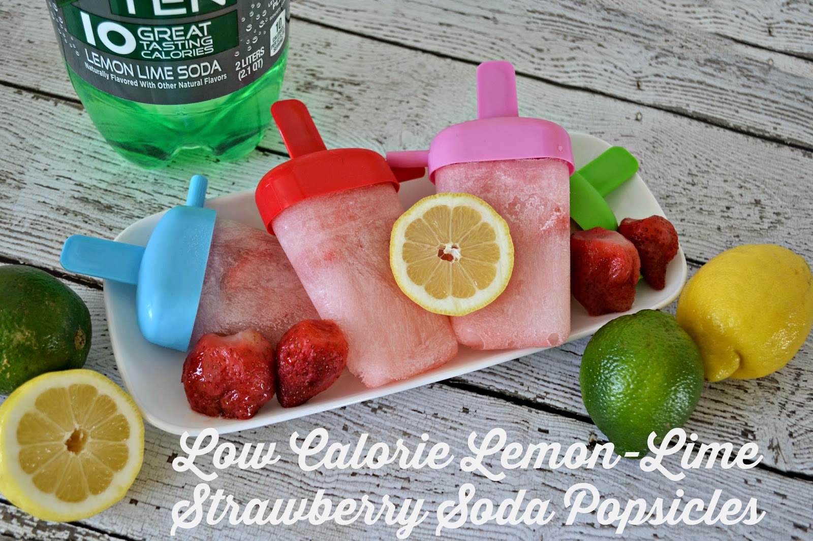 Lemon-Lime Strawberry Soda Popsicle