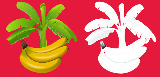 Mewarnai pohon  pisang
