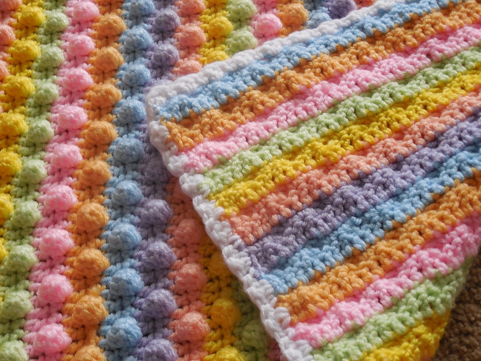 Hooked On Handmade: Popcorn stitch blanket