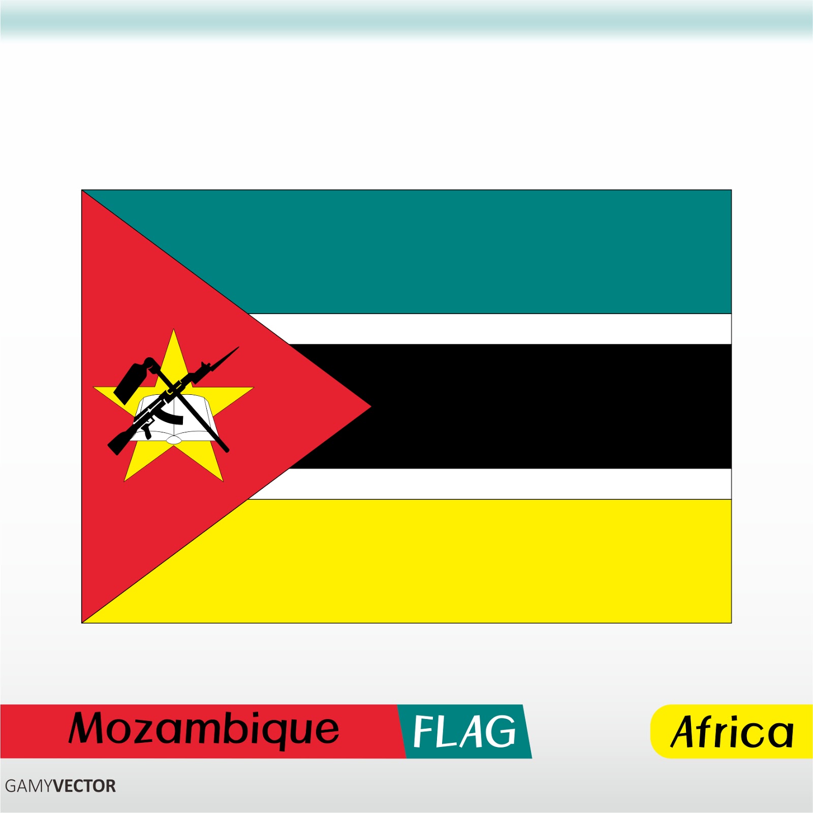 Mozambique Flag Vector GamyVector