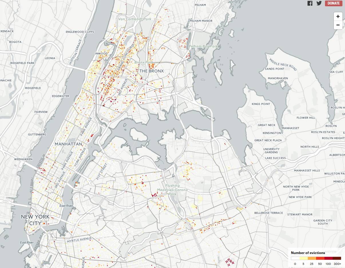 Every eviction case in New York City since 2013