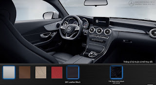Màu nội thất Mercedes C300 Coupe 2019 Nội thất Mercedes C300 Coupe 2019 màu Đen Leather 201