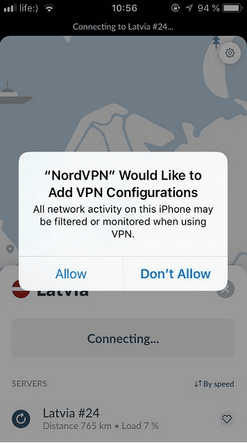 Настройка VPN-сервиса для телефона iPhone