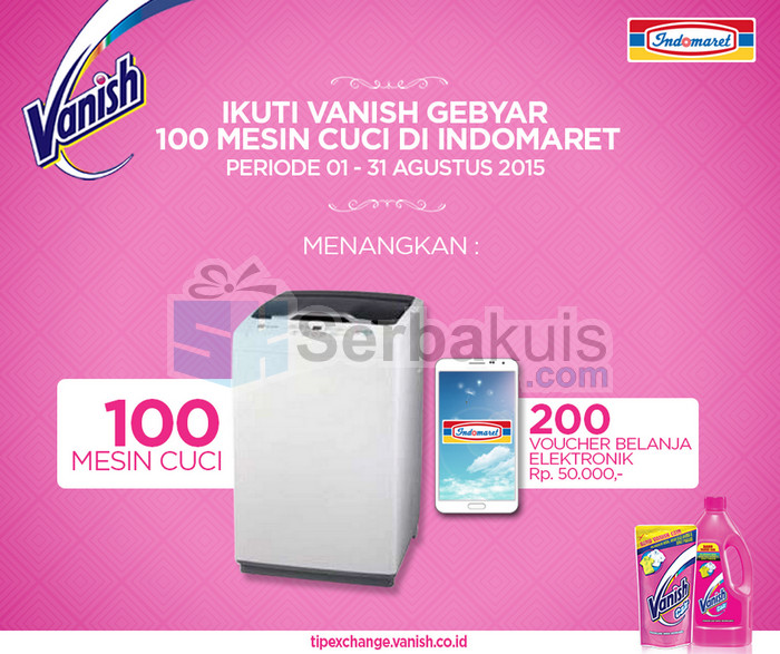 Promo Undian Vanish Berhadiah 100 Mesin Cuci Electrolux