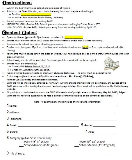 Competition application letter picture