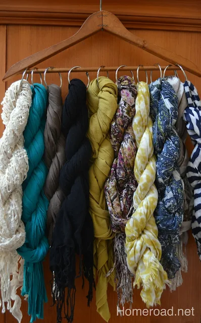 How to create beautiful vintage scarf organization www.homeroad.net