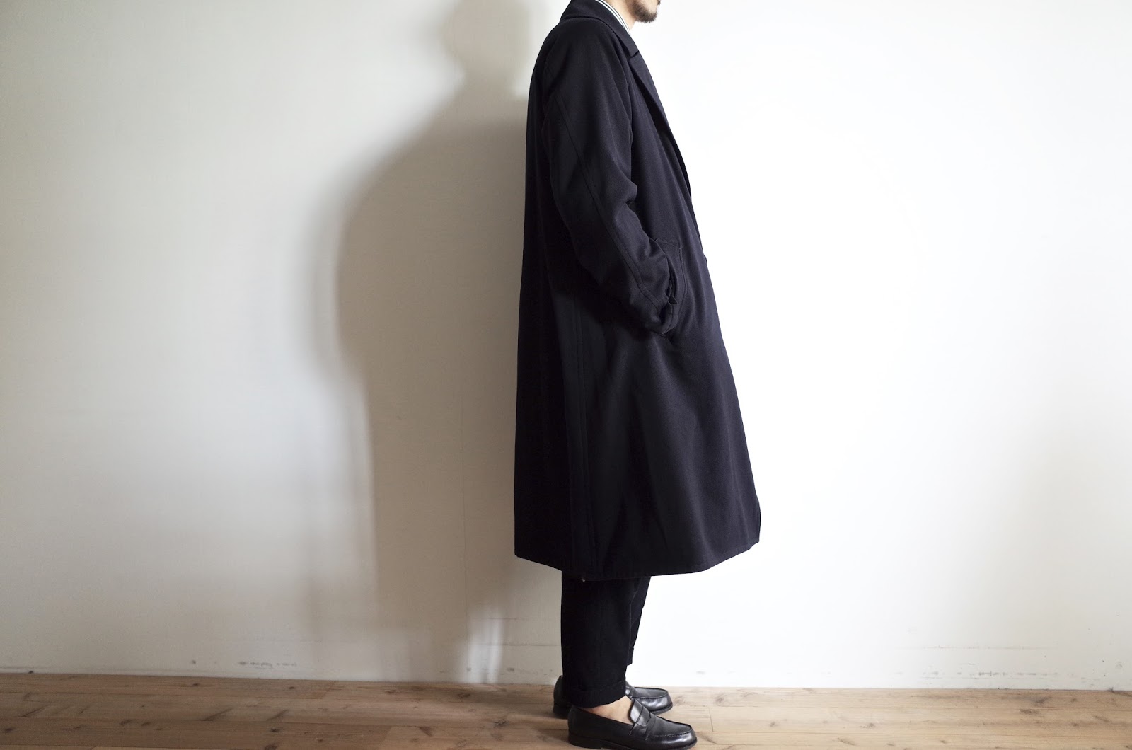 trunk: COMOLI WOOL PADDED TIELOCKEN COAT NOW IN STOCK