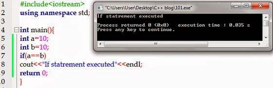 If And Else Conditional Structure In C++