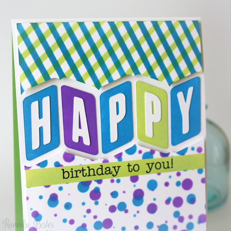 birthday card - dots and stripes - distress ink - stencil - silhouette cameo