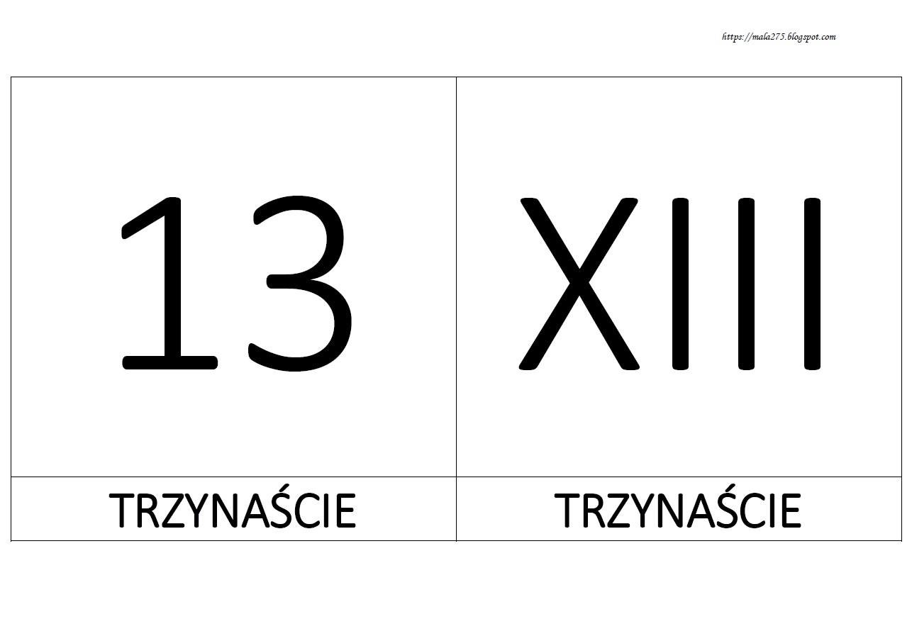 Cyfry Rzymskie Do 12 ćwiczenia