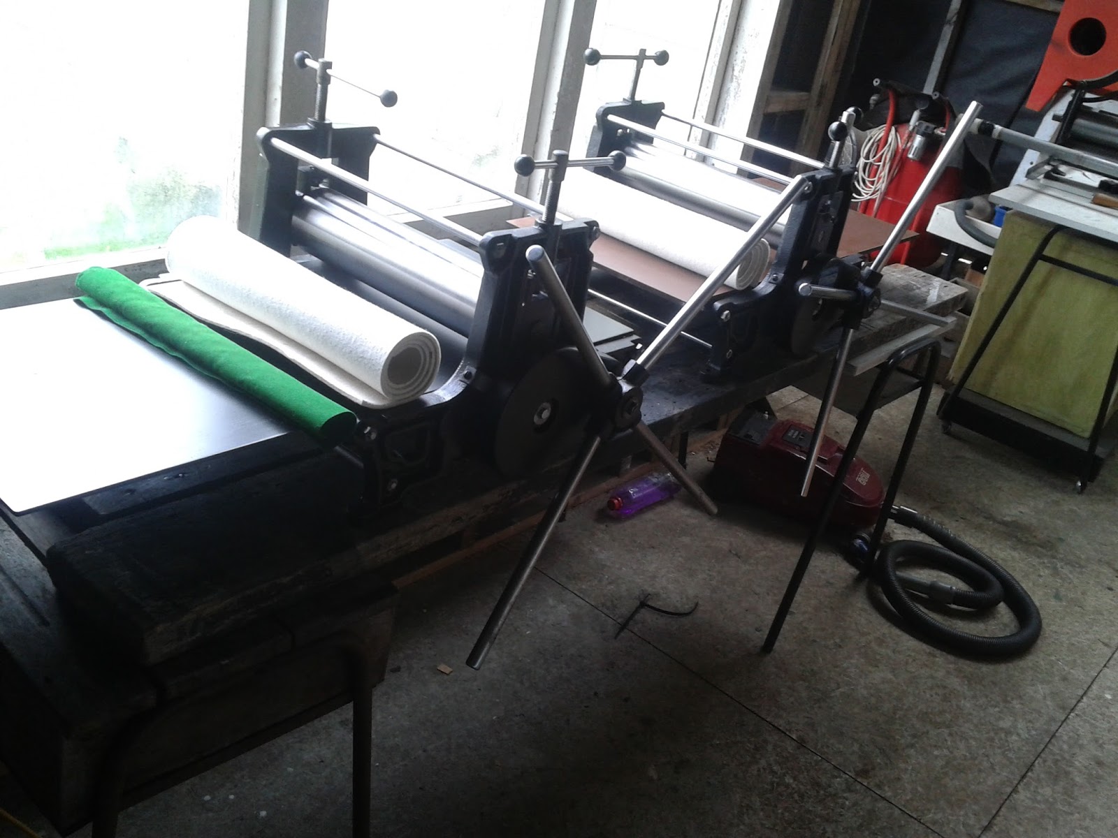 CLASSIC ETCHING PRESSES Two Table Top Presses Restored
