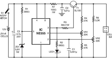 Mobile Cellphone Battery Charger | Electronic Circuit Diagrams & Schematics