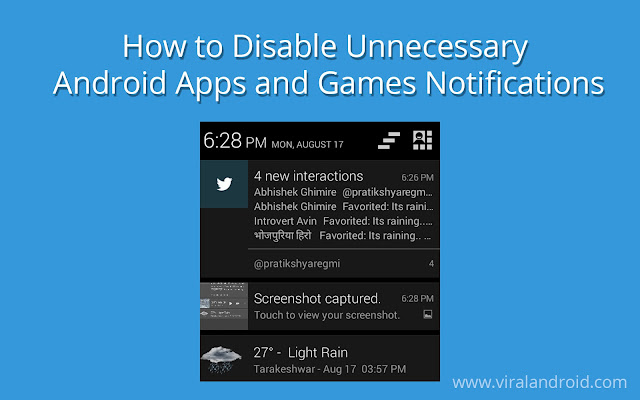 How to Disable Unnecessary Notifications of Android Apps and Games