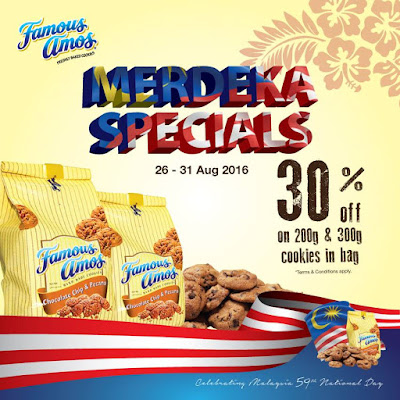 Famous Amos Malaysia Merdeka Special Discount Promo