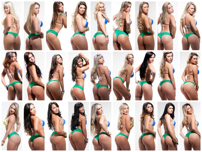 As 27 candidatas que disputam o Miss Bumbum Brasil 2012
