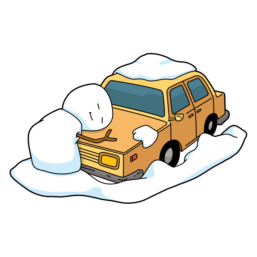 車雪だるま