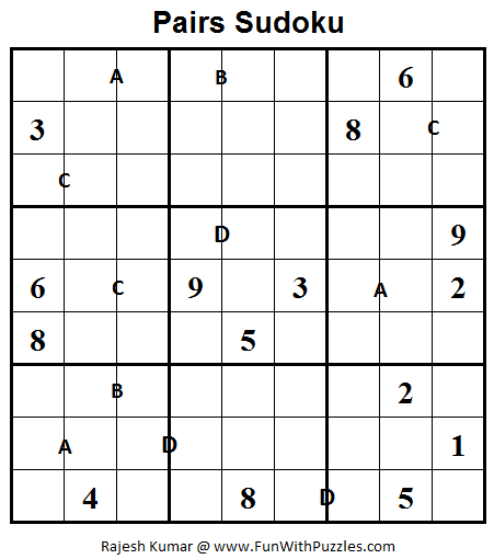 Pairs Sudoku  (Fun With Sudoku #31)