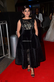 Niveda Thomas Black Sleeveless Cute Dress at 64th Jio Filmfare Awards South 2017 ~  Exclusive 005