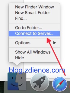 Mengakses Mac OS X melalui Screen Sharing - Connect to Server