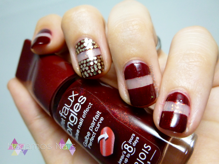 NAIL ART ROJO Y UNA JOYA. #RetoColoresCosasdeChicas2. Hagamos Nails