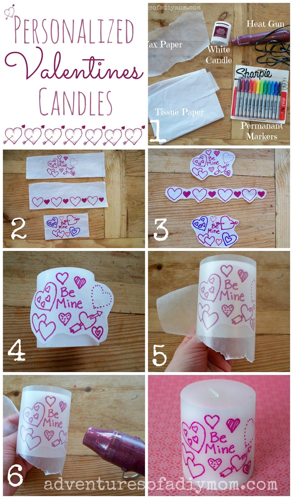 Personalized Valentines Candles Adventures of a DIY Mom